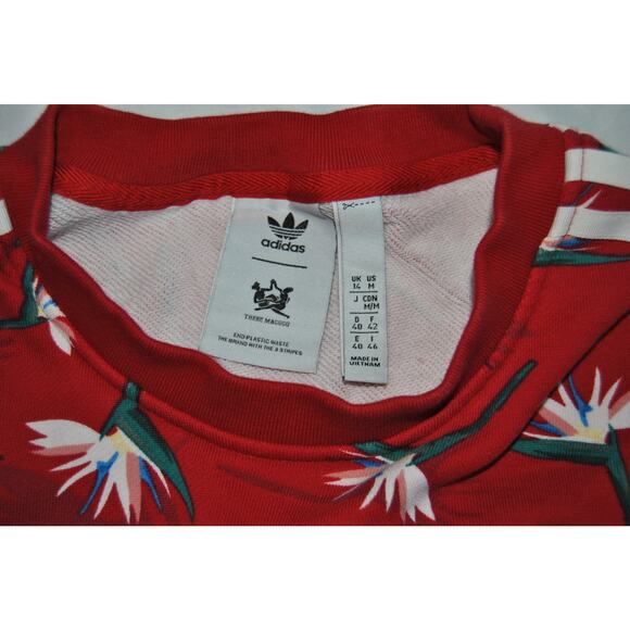 Adidas Thebe Magugu Womens Crewneck Sweatshirt Birds Of Paradise Red Medium - Picture 7 of 8